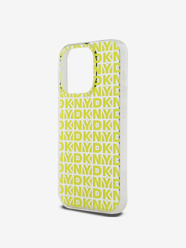 DKNY Zadný kryt PC/TPU s opakovaným vzorom pre iPhone 15 Pro Max žltý DKNY