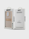 DKNY PU kožený zadný kryt s opakujúcim sa vzorom Tonal Stripe pre iPhone 14 Pro Pink DKNY