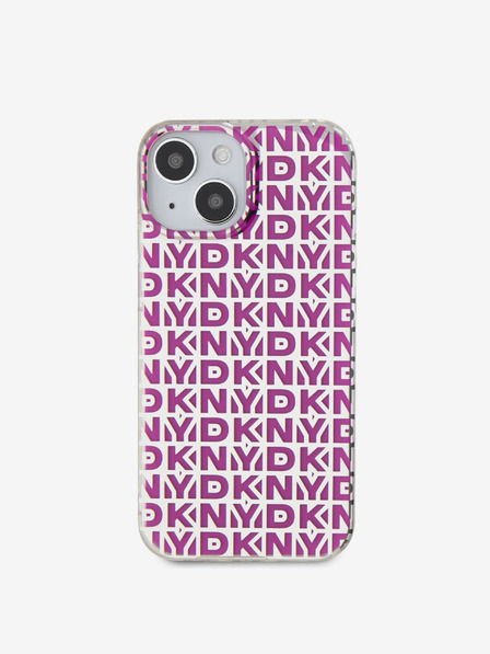 DKNY PC/TPU zadný kryt s opakovaným vzorom pre iPhone 15 ružový DKNY