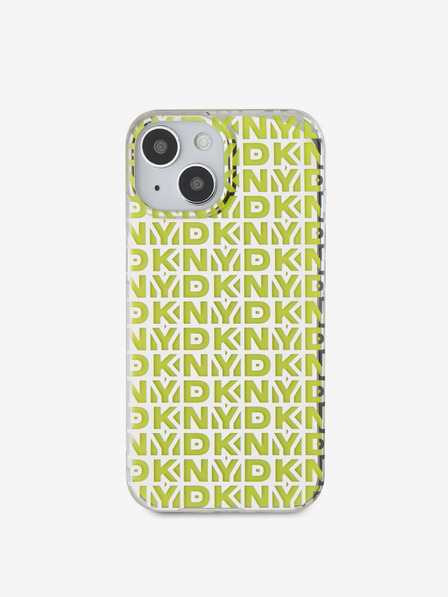 DKNY Zadný kryt z PC/TPU s opakovaným vzorom pre iPhone 15 žltý DKNY