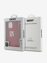 DKNY PU kožený zadný kryt s logom na zápästie pre iPhone 14 Pro Red DKNY