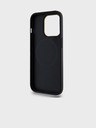 DKNY PU kožený károvaný vzor Magsafe zadný kryt pre iPhone 15 Pro čierny DKNY