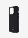 DKNY PU Leather Stack Logo Magsafe zadný kryt pre iPhone 15 Pro Max Black DKNY