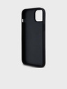 DKNY PU kožený zadný kryt Repeat Pattern Tonal Stripe pre iPhone 15 Plus Black DKNY