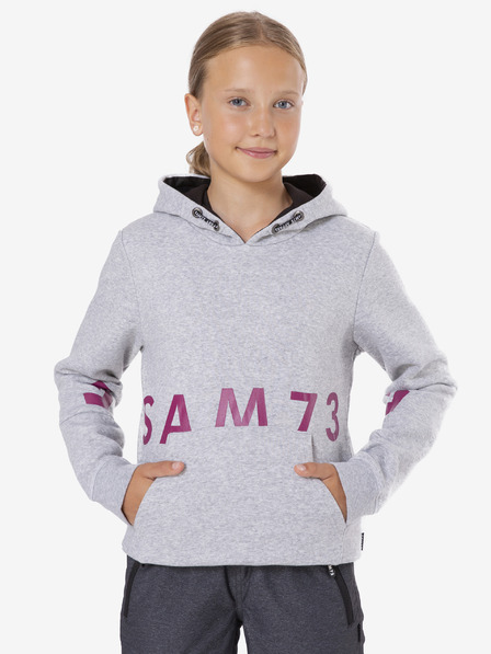 Sam 73 Svetlosivá dievčenská mikina s potlačou SAM 73 Donna