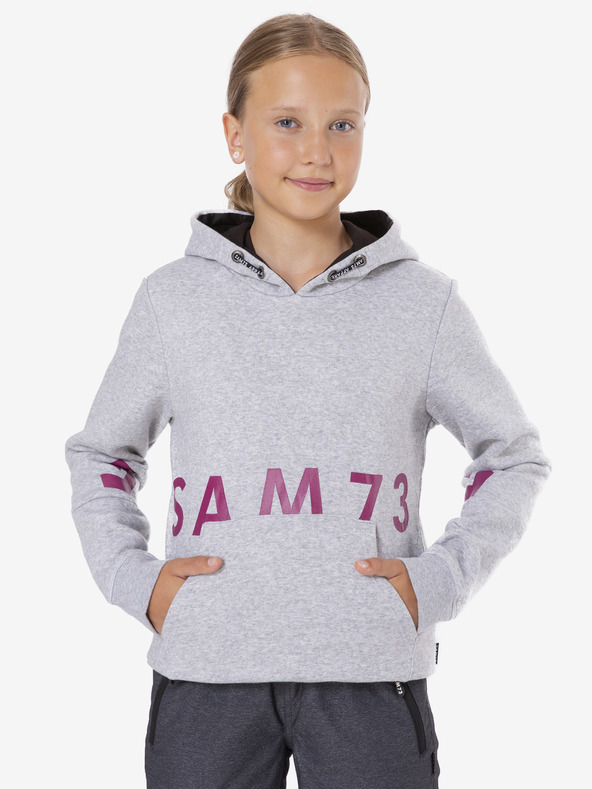 Sam 73 Svetlosivá dievčenská mikina s potlačou SAM 73 Donna