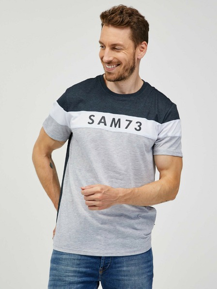 Sam 73 Šedé pánske tričko SAM 73 Kavix