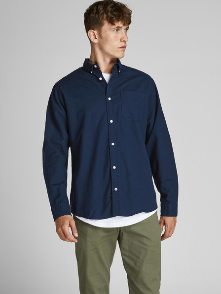 Jack & Jones Tmavomodrá košeľa Jack & Jones Oxford