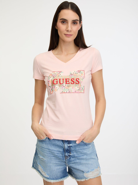 Guess Logo Flowers Tričko