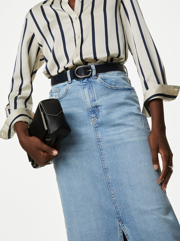 Marks & Spencer Modrá dámska džínsová sukňa Marks & Spencer