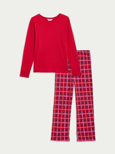 Marks & Spencer Pyžamová súprava z čistej bavlny s potlačou Marks & Spencer červená