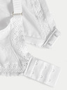 Marks & Spencer Biela Marks & Spencer Dámska čipkovaná podprsenka s kosticami Flexifit™