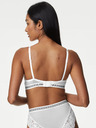 Marks & Spencer Biela dámska push-up podprsenka s čipkou Marks & Spencer Cleo