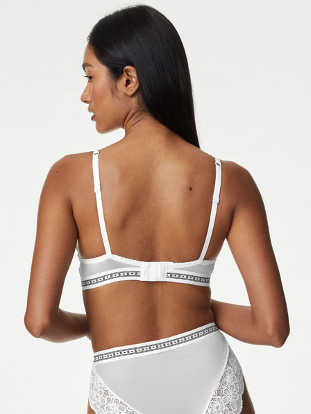 Marks & Spencer Biela dámska push-up podprsenka s čipkou Marks & Spencer Cleo
