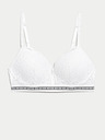 Marks & Spencer Biela dámska push-up podprsenka s čipkou Marks & Spencer Cleo