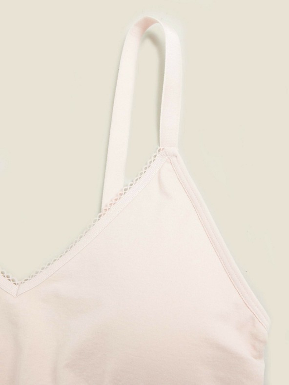 Marks & Spencer Súprava troch dámskych bezšvových podprseniek v sivej, svetloružovej a tmavomodrej farbe Marks & Spencer