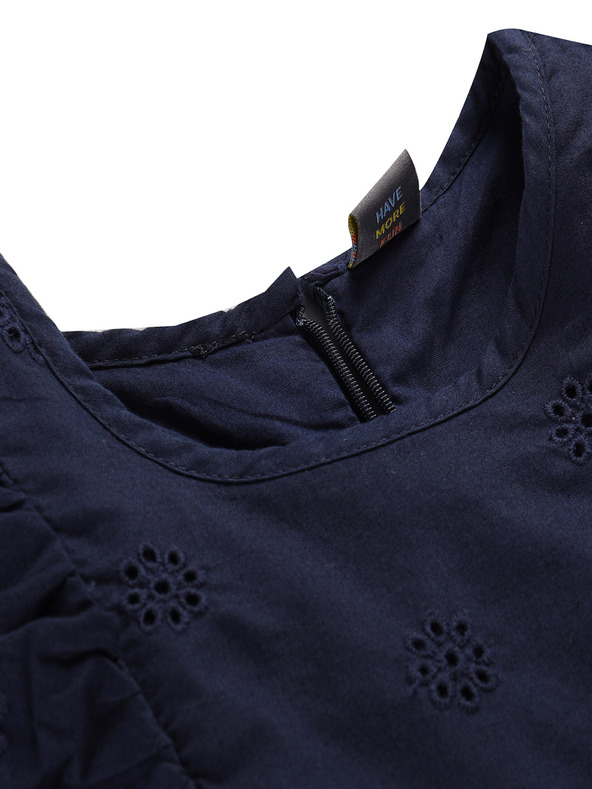 NAX Tmavomodré dievčenské šaty NAX Dirvo