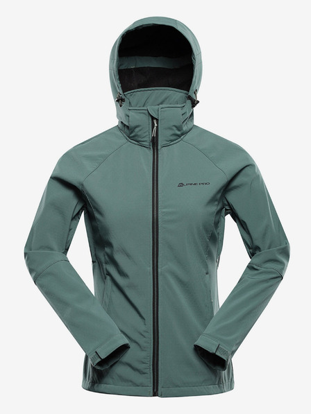 ALPINE PRO Dámska softshellová bunda s membránou ALPINE PRO HOORA zelená