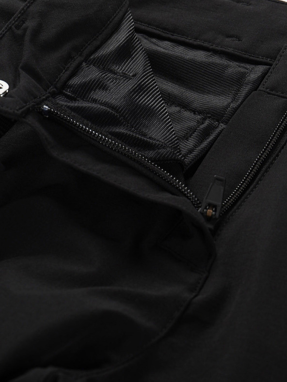 ALPINE PRO Čierne dámske softshellové nohavice s úpravou DWR Alpine Pro Akana