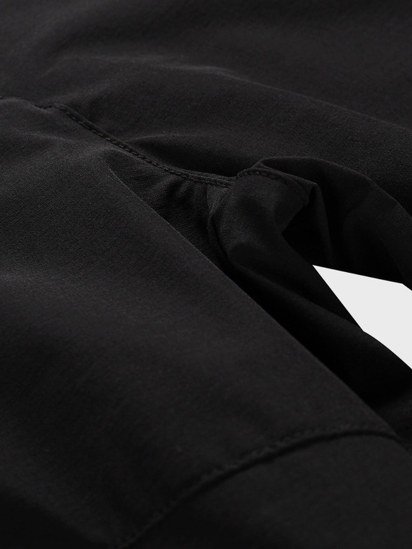 ALPINE PRO Čierne dámske softshellové nohavice s úpravou DWR Alpine Pro Akana