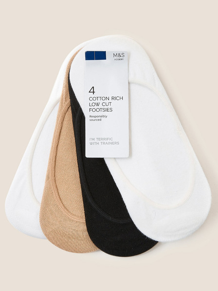 Marks & Spencer 4 ks Marks & Spencer nízke biele