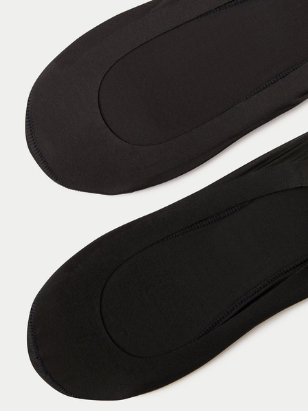 Marks & Spencer Súprava troch dámskych slip on ponožiek čiernej farby Marks & Spencer