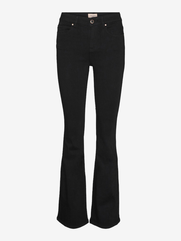 Vero Moda Čierne dámske džínsy rozšíreného strihu Vero Moda Flash