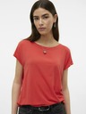 Vero Moda Červené dámske tričko Vero Moda Ava