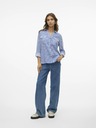 Vero Moda Bielo-modré dámske pruhované tričko Vero Moda Bumpy