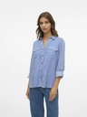 Vero Moda Bielo-modré dámske pruhované tričko Vero Moda Bumpy