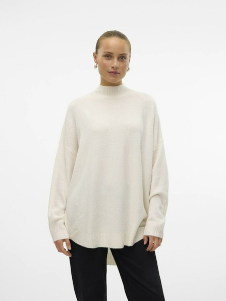 Vero Moda Krémový dámsky sveter Vero Moda Plaza