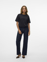 Vero Moda Čierne dámske tričko Vero Moda Demi