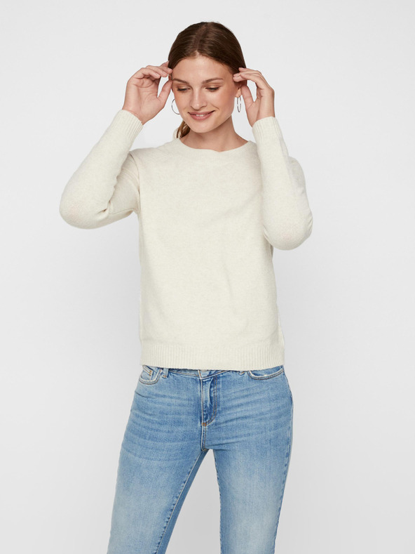Vero Moda Krémový základný sveter VERO MODA Doffy