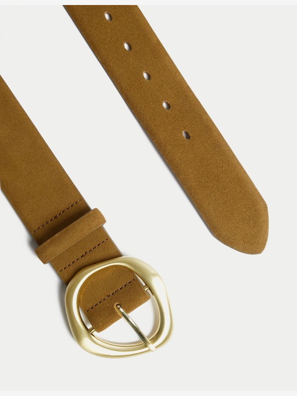 Marks & Spencer Semišový opasok k džínsom s ozdobnou prackou Marks & Spencer zelený