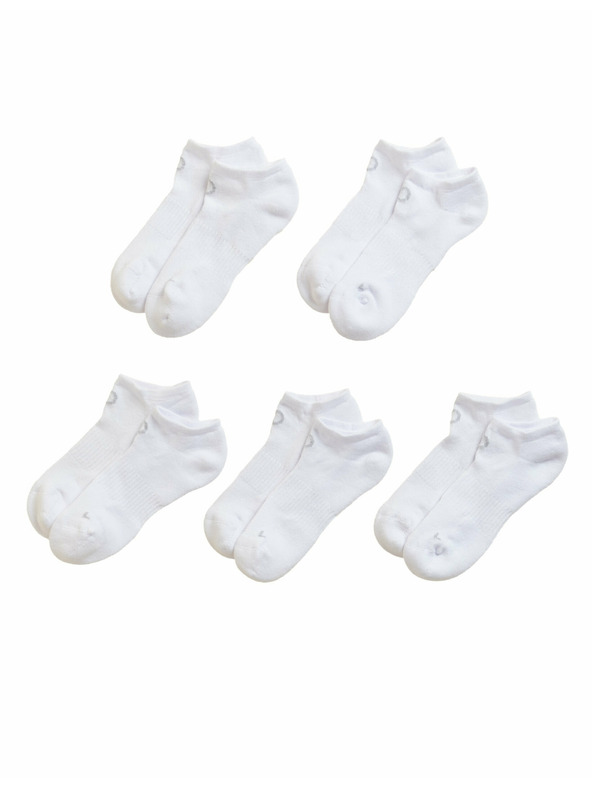 Marks & Spencer Súprava piatich párov dámskych športových ponožiek bielej farby Marks & Spencer Trainer Liners™