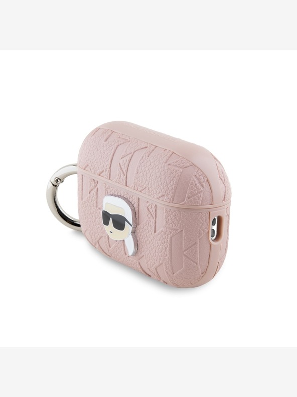 Karl Lagerfeld Karl Lagerfeld PU Embossed Karl Head Case pre AirPods Pro 2 Pink