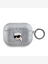 Karl Lagerfeld Karl Lagerfeld PU Embossed Karl Head Case pre AirPods Pro Silver