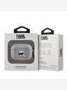 Karl Lagerfeld Karl Lagerfeld PU Embossed Karl Head Case pre AirPods Pro Silver