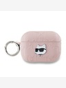 Karl Lagerfeld Karl Lagerfeld PU Embossed Choupette Head Case pre AirPods Pro 2 ružová