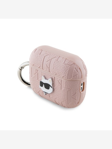 Karl Lagerfeld Karl Lagerfeld PU Embossed Choupette Head Case pre AirPods Pro 2 ružová
