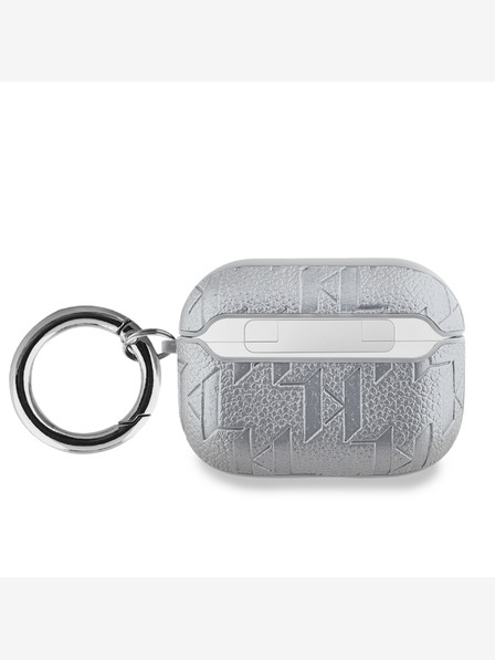 Karl Lagerfeld Karl Lagerfeld PU Embossed Karl and Choupette Head Case pre AirPods Pro Silver