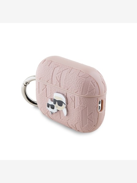 Karl Lagerfeld Karl Lagerfeld PU Embossed Karl and Choupette Head Case pre AirPods Pro 2 Pink