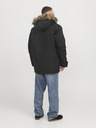 Jack & Jones Čierna pánska bunda Jack & Jones Star Parka