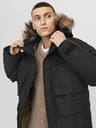 Jack & Jones Čierna pánska bunda Jack & Jones Star Parka