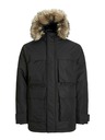 Jack & Jones Čierna pánska bunda Jack & Jones Star Parka