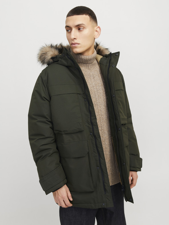Jack & Jones Khaki pánska parka Jack & Jones Star