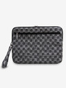 DKNY DKNY PU kožený kryt na notebook s károvaným vzorom a pruhmi 15/16 Black"