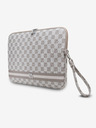 DKNY DKNY PU Leather Checkered Pattern and Stripe Notebook Cover 15/16 Beige"