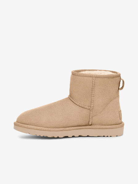 UGG Béžové dámske semišové snehule UGG Classic Mini II