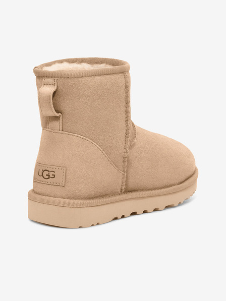 UGG Béžové dámske semišové snehule UGG Classic Mini II